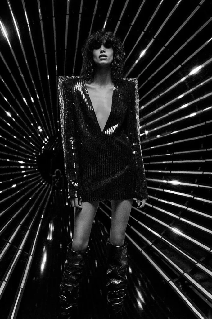 robe sequins saint laurent altessa